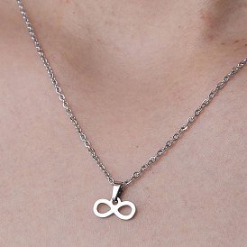 201 Stainless Steel Infinity Pendant Necklace