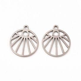 201 подвески из нержавеющей стали, плоские круглые с выдолбленными оберегами от сглаза