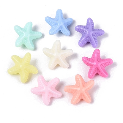 Непрозрачные пластиковые бусины, морская звезда