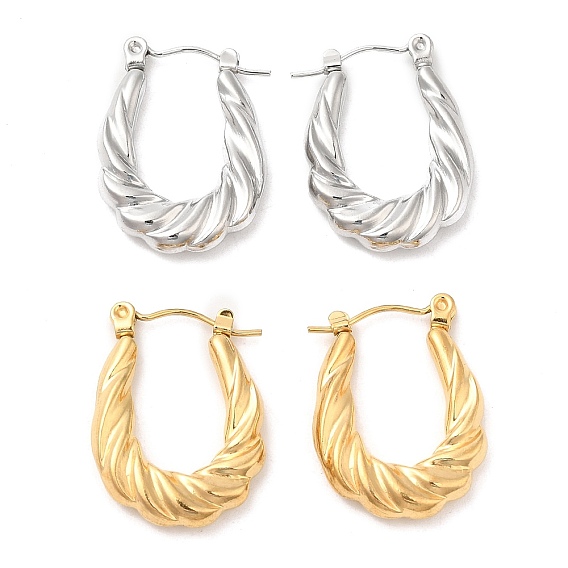 Ионное покрытие (ip) 304 серьги-кольца из нержавеющей стали для женщин