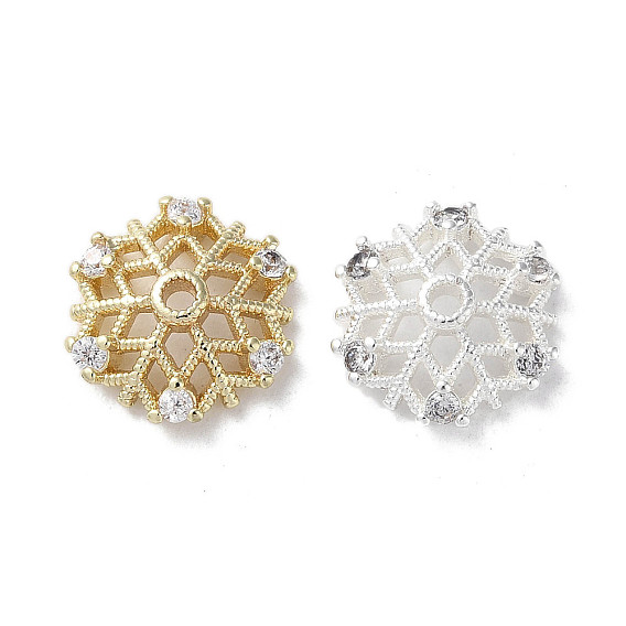 Покрытие стойки латунь микро паве прозрачные колпачки из кубического циркония, долговечный, снежинка