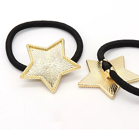 Zinc Alloy Cabochon Settings, Hair Ties Findings, Star