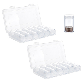 Пластиковый ящик для хранения монет, с колонной небольшой коробкой, прямоугольные