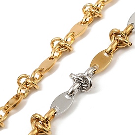 304 овальные звенья из нержавеющей стали с узловатыми звеньями, ионное покрытие (ip), несварные, с катушкой