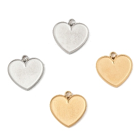 304 Настройки кабошон из нержавеющей стали кулон, сердце