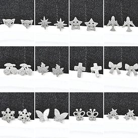 304 из нержавеющей стали серьги, цвет нержавеющей стали