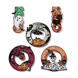 Halloween Theme Opaque Printed Acrylic Pendants