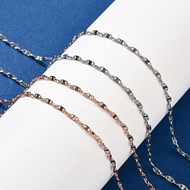 Ожерелья-цепочки из латуни для женщин, 304 из нержавеющей стали застежкой омар, стойки покрытие, без свинца и без кадмия, долговечный