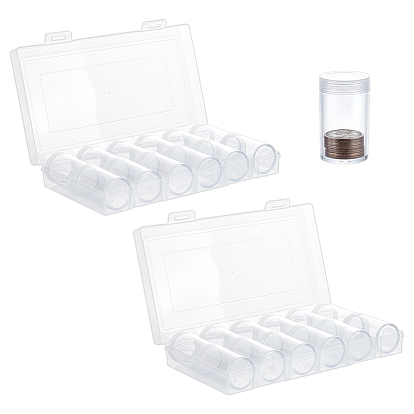 Пластиковый ящик для хранения монет, с колонной небольшой коробкой, прямоугольные