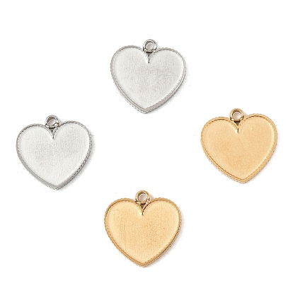 304 Настройки кабошон из нержавеющей стали кулон, сердце
