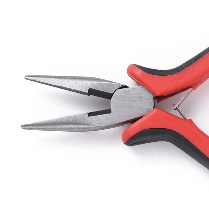 Carbon Steel Jewelry Pliers for Jewelry Making Supplies, Wire Cutter Pliers, Chain Nose Pliers, Polishing, 136mm
