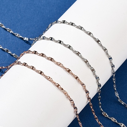 Ожерелья-цепочки из латуни для женщин, 304 из нержавеющей стали застежкой омар, стойки покрытие, без свинца и без кадмия, долговечный