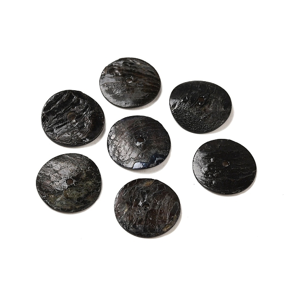 Окрашенные распылением натуральные бусины из ракушек акойя, перламутровый панцирь, диск