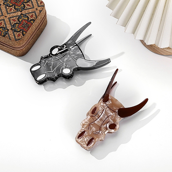 Заколки для волос в форме когтей из ацетата целлюлозы, аксессуары для волос для женщин и девочек, крупный рогатый скот