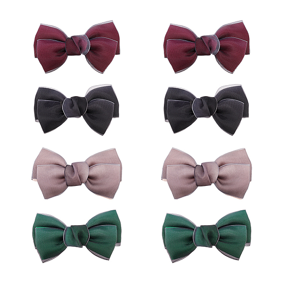 8шт 4 цвета бантик из органзы ручной работы, Аксессуары для орнаментов, для украшения шитья поделок