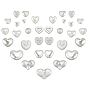 250 бусины из абс-пластика с имитацией жемчуга, сердце