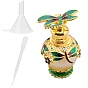 1Pc Glass Openable Perfume Bottle, Refillable Bottles, with Alloy Enamel Findings, Dragonfly, Golden, 1Pc Plastic Funnel & 1Pc Disposable Plastic Transfer Pipettes