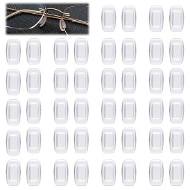 50 пары силиконовых носоупоров для очков, прямоугольные