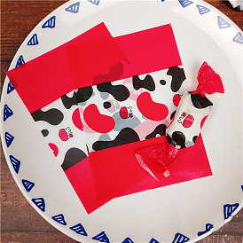 Корова узор скручивание нуга упаковка конфет, жиронепроницаемая бумага, для упаковки домашних рождественских конфет, прямоугольные