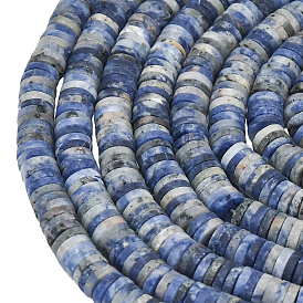 1 нити натуральных содалитовых бусин нити, матовые, дисковые бусы, Heishi бусы