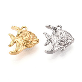 304 подвески из нержавеющей стали, рыба, за половину пробурено бисера