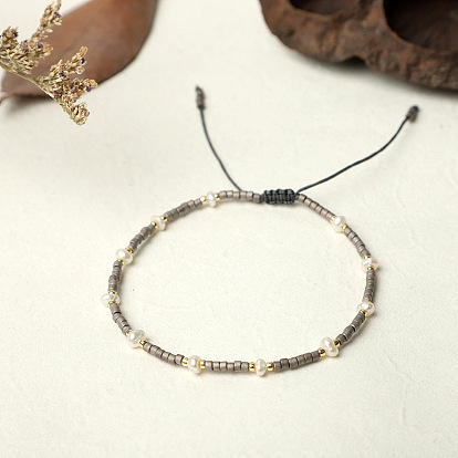 Bohemian Handmade Freshwater Pearl Friendship Bracelet for Summer