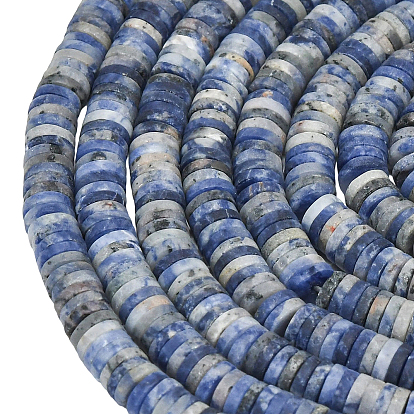 1 нити натуральных содалитовых бусин нити, матовые, дисковые бусы, Heishi бусы