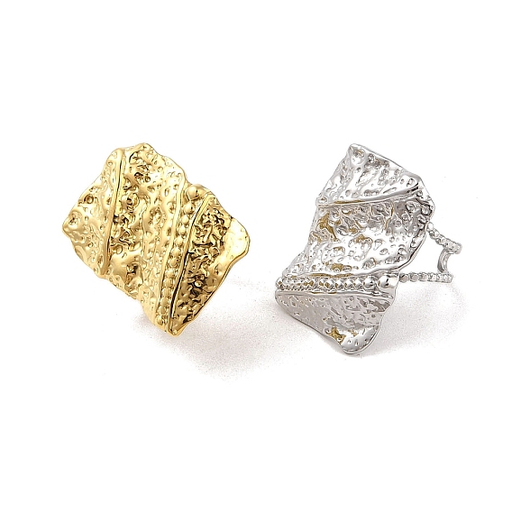 Чеканный прямоугольник 304 Открытая манжета из нержавеющей стали для женщин и мужчин