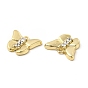 Rack Plating Alloy Rhinestone Charms, Cadmium Free & Lead Free, Butterfly