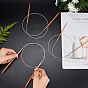 CHGCRAFT 3 Pcs 3 Style Stainless Steel Wire Bamboo Circular Knitting Needles, for Weave are including