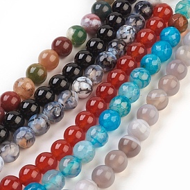 Natural Agate Beads Strands, Round