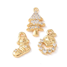 Латунные микропаве прозрачные подвески с фианитом, без никеля , реальный 18 k позолоченный