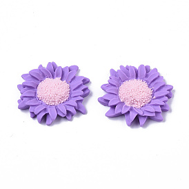Непрозрачные кабошоны из смолы, цветок