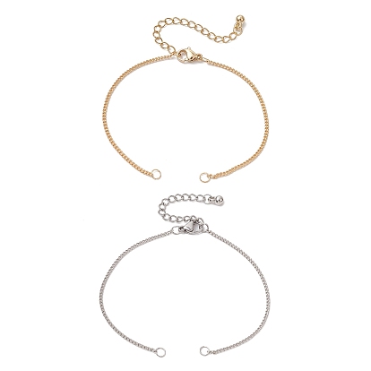 2шт 2 цвета латунные цепи панцирного плетения изготовление браслетов