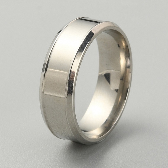 201 Stainless Steel Plain Band Ring for Women