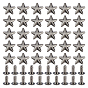 200 Bolsas de remaches decorativos de aleación de zinc, remache de colisión, para manualidades en cuero, estrella