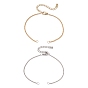2Pcs 2 Colors Brass Curb Chains Bracelet Making