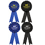 Award Ribbon Shape with Word Birthday King Tinplate Badge Pin, Button Pin for Pary Celebration