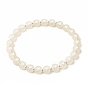 Heart Pattern Acrylic Beaded Stretch Bracelet with Synthetic Hematite for Women