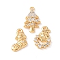Латунные микропаве прозрачные подвески с фианитом, без никеля , реальный 18 k позолоченный
