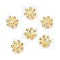 Колпачки для бусин из прозрачного кубического циркония из латуни, цветок, без кадмия и без свинца, стойки покрытие, долговечный