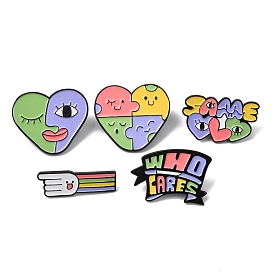 Забавные эмалевые булавки, Черные металлические застежки для значков на лацкан для рюкзака или одежды