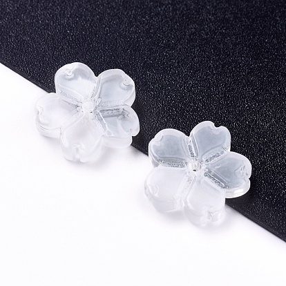 Electroplate Glass Beads, Flower
