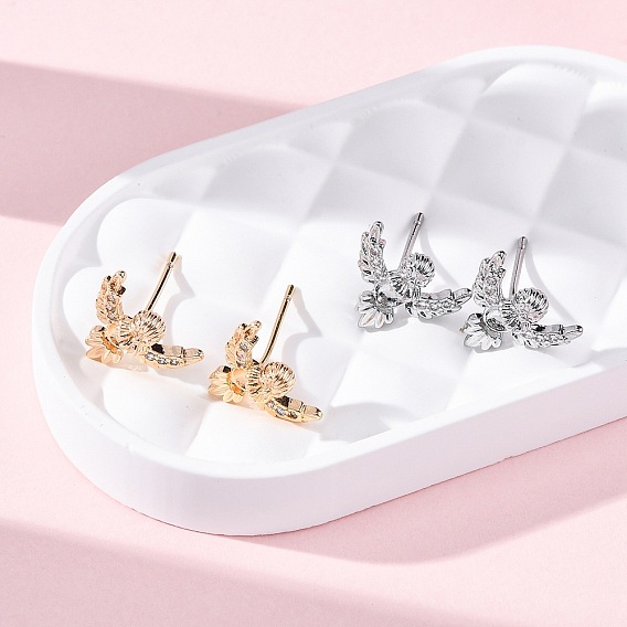 Латунь серьги, сова