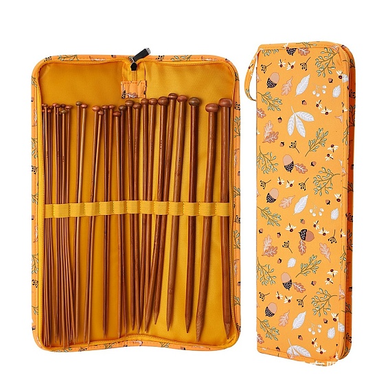 Вязаная сумка из полиэстера с узором роза/пчёлы/ромашки, сумка для хранения, сумка для крючков и спиц