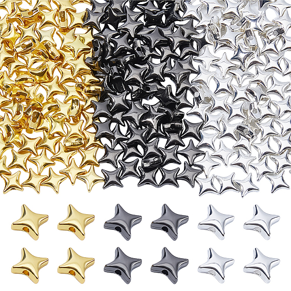 240шт. 3 цвета сплава звездчатые бусины