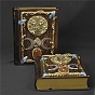 Rectangle with Triple Moon 3D Embossed Notebook, with Natural Gemstone, for School Office Supplies