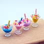 Модель мороженого из смолы, аксессуары для кукольного домика с микро-ландшафтом, притворяясь опорными украшениями