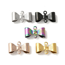 304 Stainless Steel Connector Charms, Bowknot
