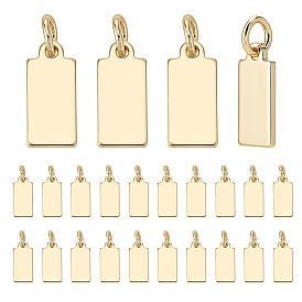 24 латунные подвески шт., прямоугольные, с целью перехода в кольце